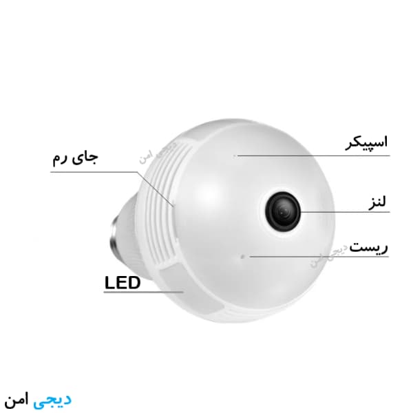 دوربین لامپی پاناروما سیمکارتی 4G-LTE - تصویر 2