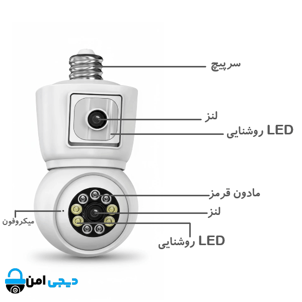 دوربین لامپی بیبی کم مدل b54